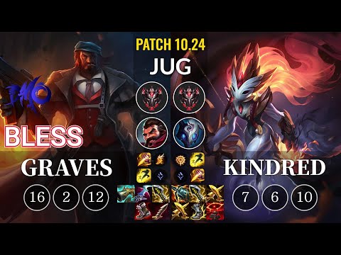 DMO bless Graves vs Kindred Jungle - KR Patch 10.24