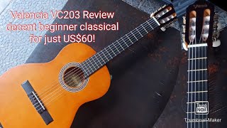 Video thumbnail for Valencia VC203 guitar review: Affordable 3/4 size beginner classical for just US$60 by Bob Guerrero