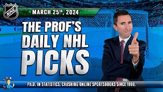 NHL DAILY PICKS: A PROF'S PLAYER PROP BET FOR TONIGHT (March 25th) #nhlprops