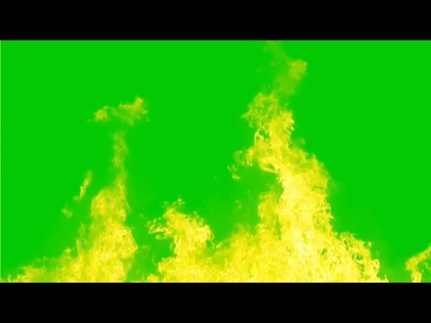 Big Fire Flames Green Screen with sound