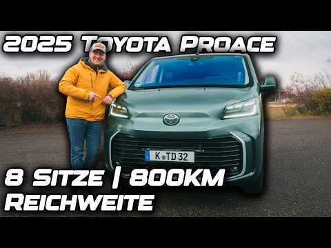 Space for 8 and €36,825 in the base model | 2025 Toyota Proace Verso in the 800km fuel consumptio...