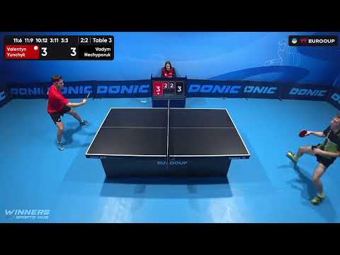 09:30 Valentyn Yunchyk - Vadym Nechyporuk 07.10.2023 TT Euro.Cup Ukraine Star. TABLE 3