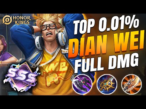 TOP 1 DIAN WEI💥 DESTROYS EVERYONE IN HIGH RANK | Honor of Kings