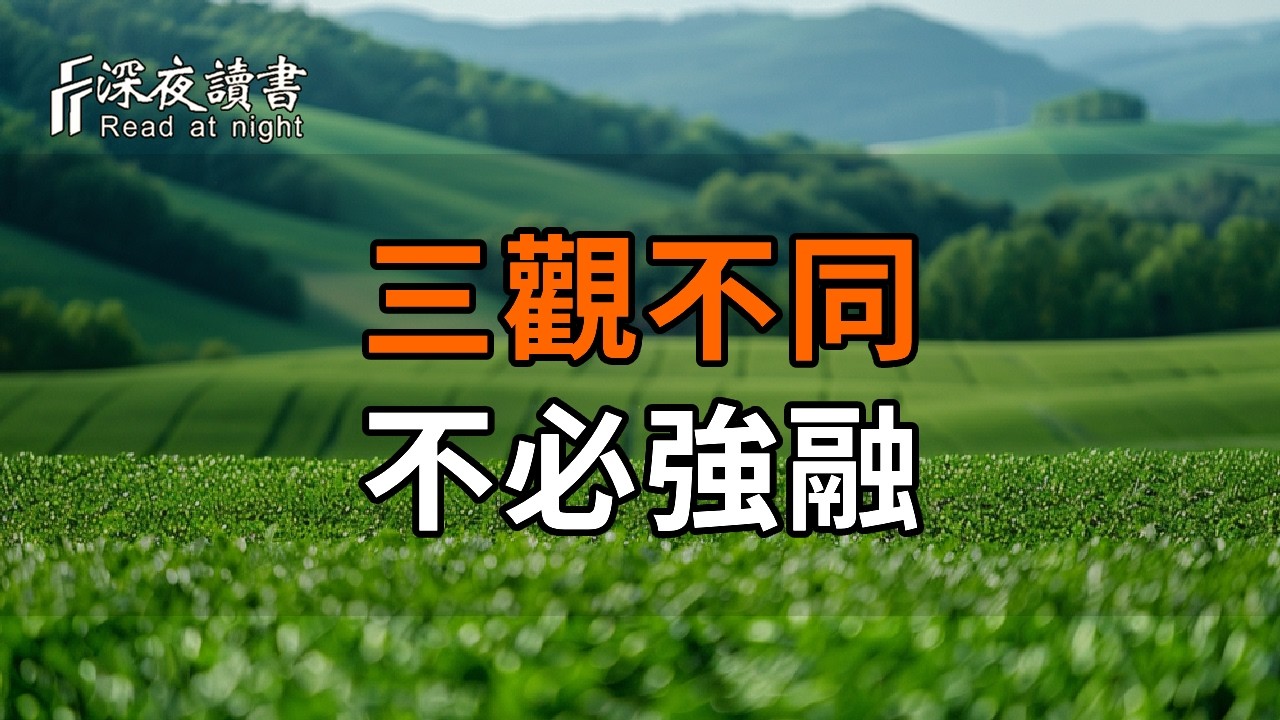 三觀不同，不必強融！這3種跡象告訴你，誰才是值得深交的人【深夜讀書】#人生感悟 #正能量 #情感 #晚年