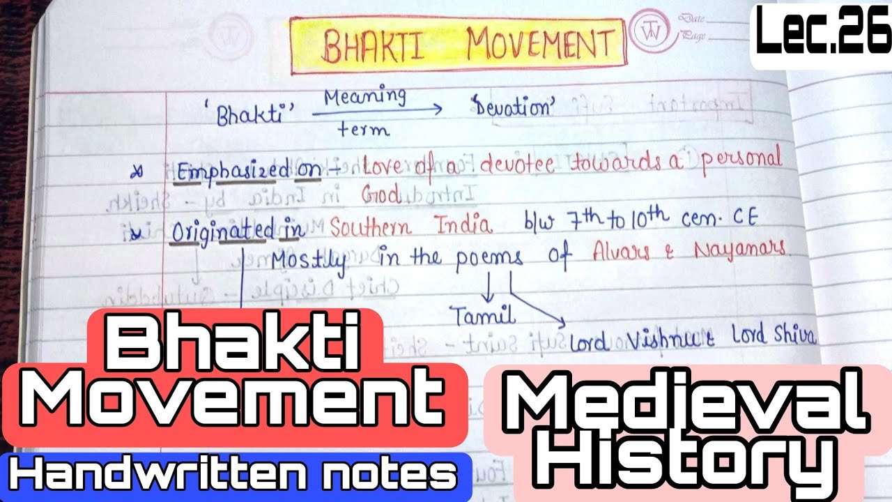 Bhakti Movement || Religious Movements || Lec.26 || Medieval History || An Aspirant !