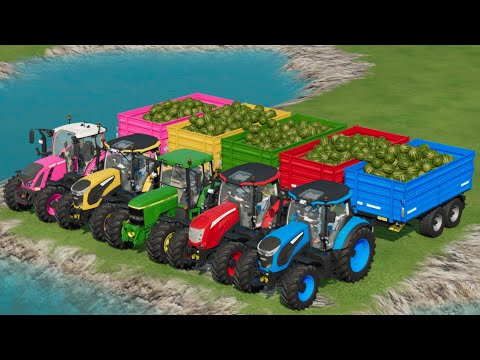 JOHN DEERE vs VALTRA vs FENDT vs CLASS vs CASE TRACTORS BATTLE - Farming Simulator 22 |