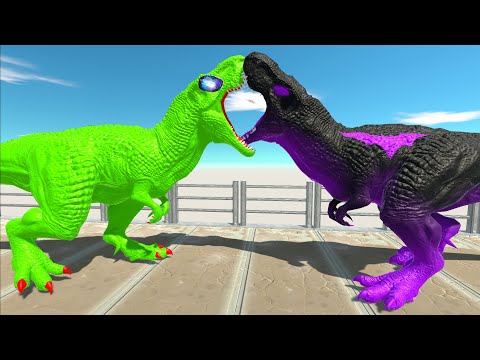 ALIEN T-REX vs BATMAN T-REX vs SUPERMAN T-REX DEATH RUN - Animal Revolt Battle Simulator