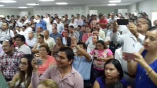 FRANCISCO HERRERA DIRIGE UNAS PALABRAS  EN LA TOMA DE PROTESTA