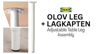 Ikea Olov Table Leg and Lagkapten Table Top Installation