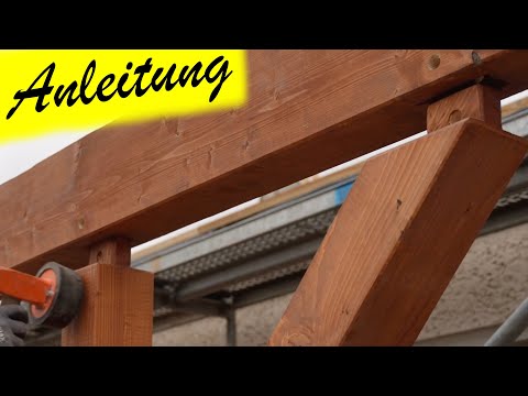 Stabile Schlitz und Zapfen Verbindung für Carport anfertigen.