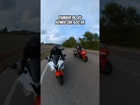 Yamaha R6 vs Honda Cbr 600rr #yamaha #yamahar6 #hondacbr #hondacbr600rr #hondacbr600