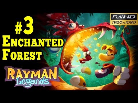 Rayman Legends Walkthrough - Part 3 Enchanted Forest Gameplay (1080p)
