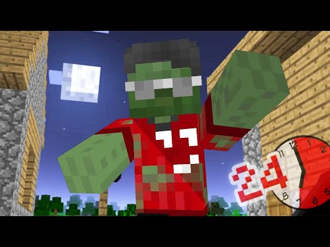 24 SAAT ZOMBİ OLDUM - MİNECRAFT