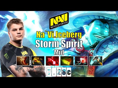 Storm Spirit Mid | Na`Vi.Iceberg | INSANE 23 KILLS PRO STORM SPIRIT | 7.28c Gameplay Highlights
