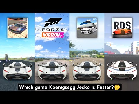 Jesko Top Speed in Extreme Car Driving, Forza Horizon 5, 3D Driving Class & Real Driving School