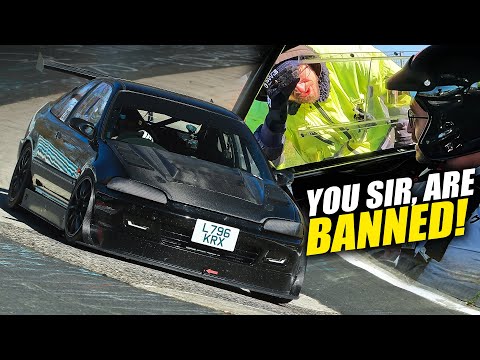 BANNED in EARGASMIC K24 Race Honda Civic! // Nürburgring