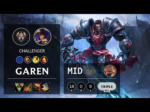 Garen Mid vs Qiyana - EUW Challenger Patch 10.22