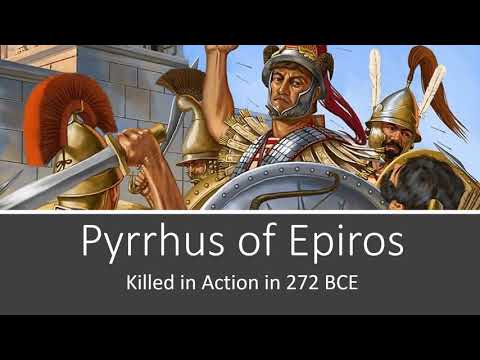 Pyrrhus of Epiros, killed in action in 272 BCE