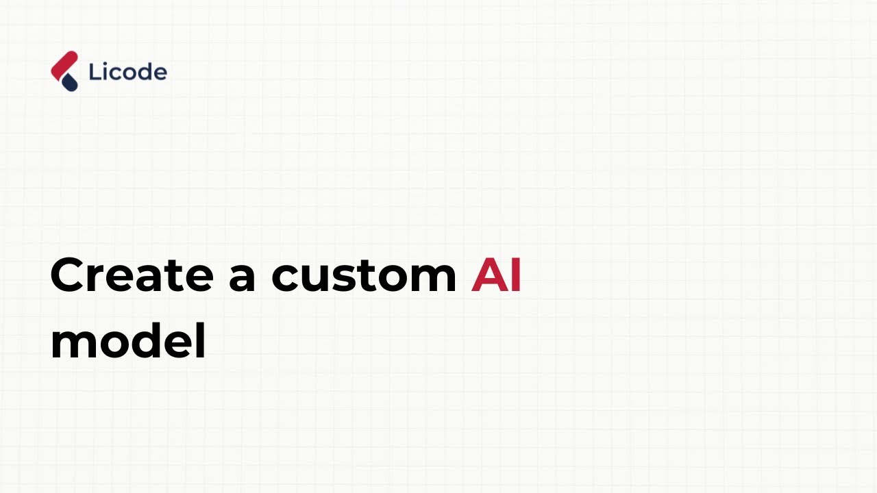 Create a custom AI model