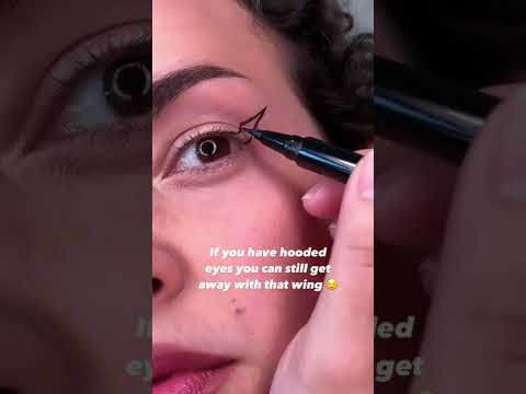 Wing eyeliner for hooded eyes