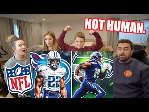 Family of Rugby Fans Reacts to The 10 BIGGEST FREAKS OF NATURE in The NFL! Are Aliens Here Now?