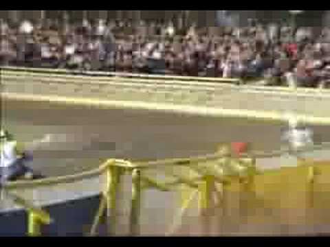 Upadek B.Hamilla z meczu KM Ostrów-GKM Grudziądz