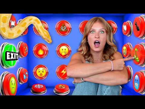 100 Mystery Buttons! I Trapped my PARENTS!