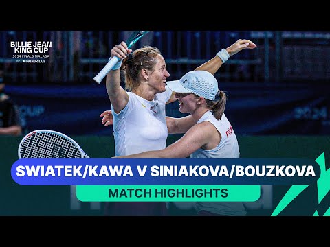 Iga Swiatek/ Katarzyna Kawa v Marie Bouzkova/Katerina Siniakova | Poland v Czechia Match Highlights