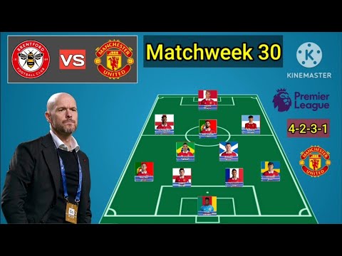 Brentford vs Manchester United ~ Potential Line Up Man United Matchweek 30 Premier League 2023/2024