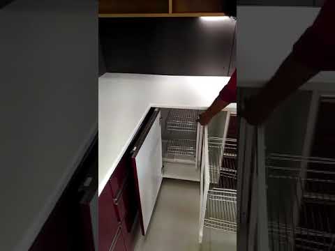 Modern ss modular magic kitchen corner, base mounted