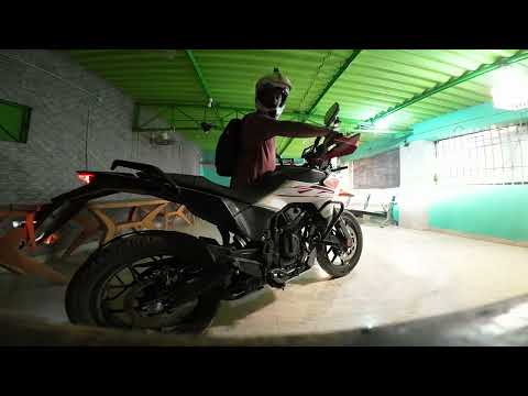 Crazy Burnout on KTM ADV 390 😈 | Parking Lot Stunt #KTMBurnout