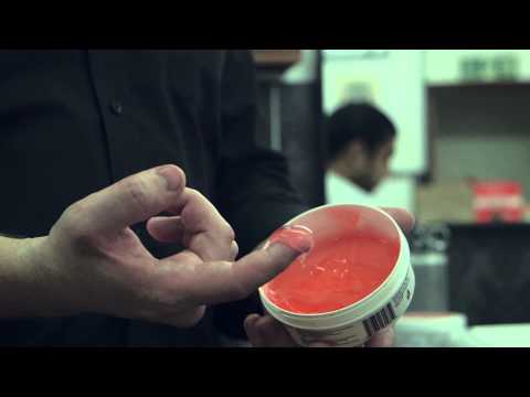 Slicked back hair using The Legends London Hair Gel