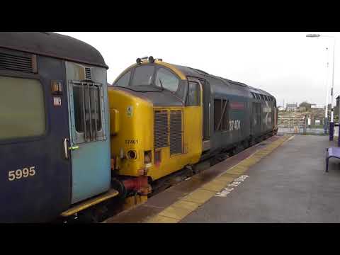 DRS Class 37 No  37401 'Mary Queen of Scots' at Carlisle and Bootle - 22nd Jan 2018