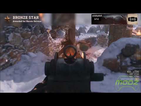 WW2 World War 2 COD Razorback Maxfire Rapid Fire Footage by Controller Modz
