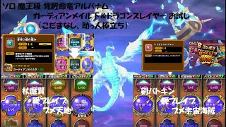【星ドラ】ソロ魔王級 覚醒命竜アルバナム ガーディアンメイル下&ドラゴンスレイヤー お試し 助っ人棒立ち