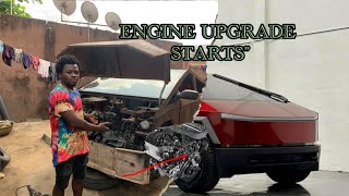 Préparation de mon Cybertruck pour un nouveau moteur (démontage du pare-chocs et des supports mot...