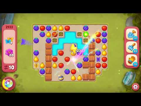 Gardenscapes 2933 Hard Level - 16 moves - NO BooSTERS