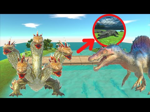 FANTASY VS CARNIVORE DINOSAURS IN BRIDGE ON THE PURUSSAURUS RIVER - ARBS