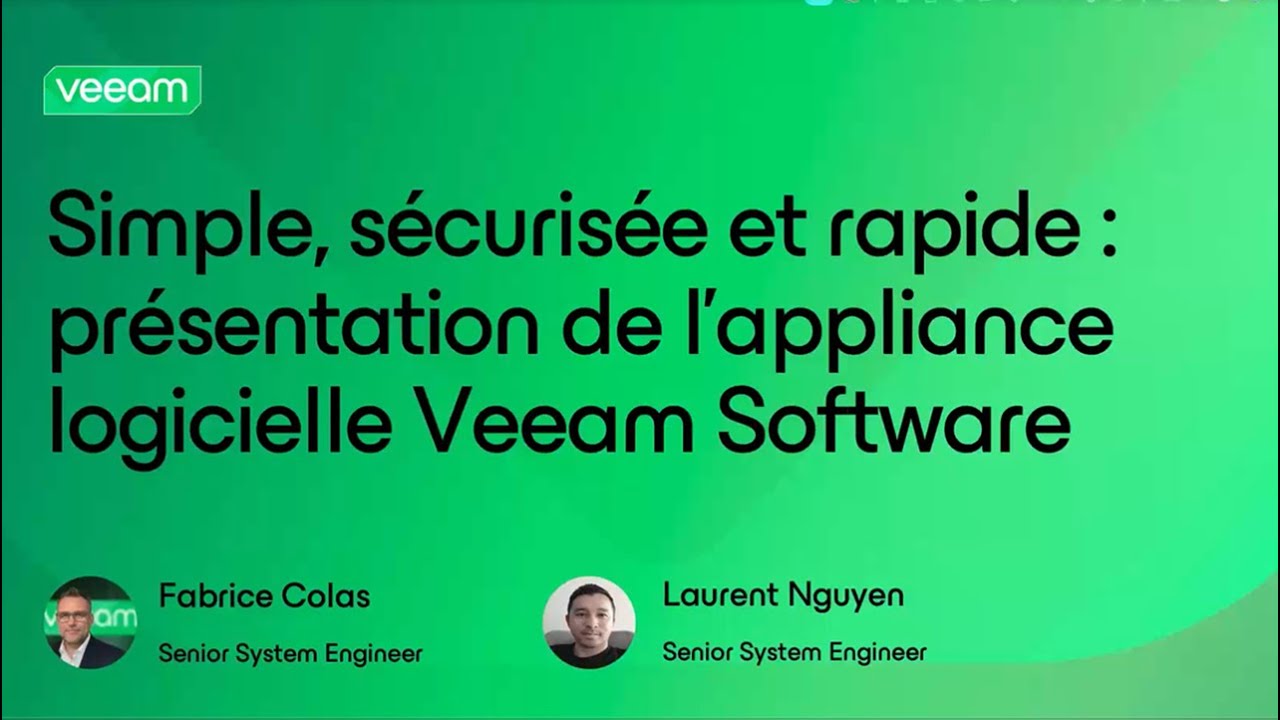 Veeam Software Appliance Deep Dive  video