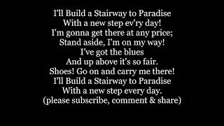 I&#39;LL  BUILD A STAIRWAY TO PARADISE George GERSHWIN Lyrics Words text Whites Scandals sing along song