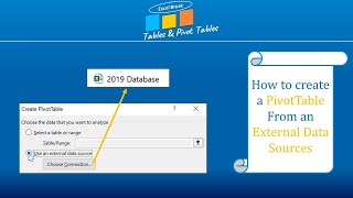 How to create a PivotTable from External Data Sources