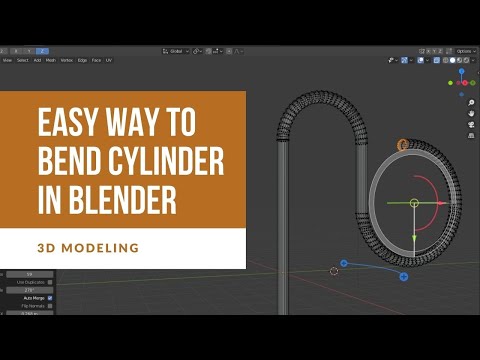 Простой способ согнуть цилиндр в Blender | Как согнуть цилиндр в блендере? | Урок для начинающих ...