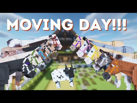 Moving my horses into the new barn! Minecraft SWEM RRP