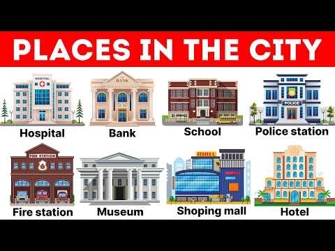 Places in a City Vocabulary | Places Vocabulary | Parts of the City | English Vocabulary