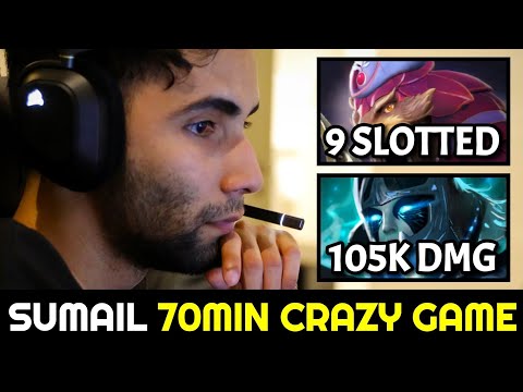 SUMAIL 70min Crazy Game — 9 Slotted Pangolier vs 105K Damage Phantom Assassin Dota 2