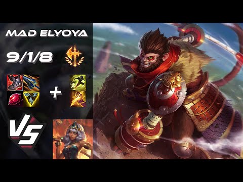 MAD Lions Elyoya JUNGLE Wukong vs Qiyana - EU Grandmaster Patch 25.18