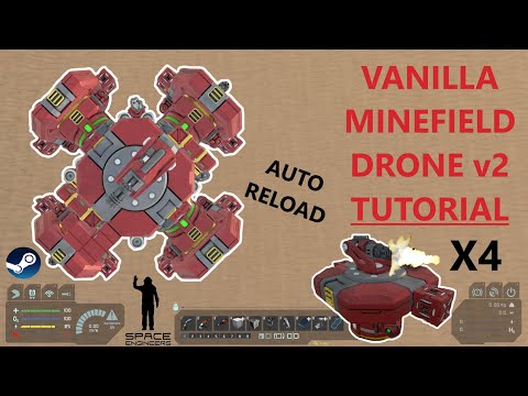 Vanilla Minefield Drone Tutorial Mk2 - Space Engineers