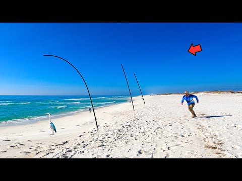 Surf Fishing a Rip Current and Caught This! (Winter Surf Fishing)
