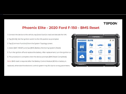 Phoenix Elite - 2020 Ford f-150 - BMS Reset