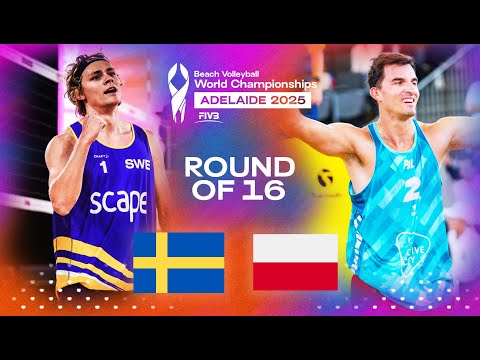 Åhman/Hellvig vs. Bassereau/Aye, C. - Beach World Championships 2025 | Highlights | Round of 16